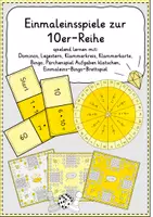 Vorschau - Stationenlernen - Einmaleinsspiele zur 10er-Reihe *MATERIALPAKET* - Deckblatt