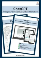 Vorschau - Arbeitsblätter - ChatGPT - digitales und analoges Material - Deckblatt
