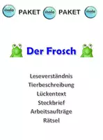 Vorschau - Arbeitsblätter - PAKET: Der Frosch - Info & Kurzweiliges Übungsmaterial - Deckblatt