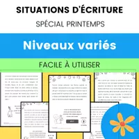 Aperçu - Feuilles d'exercices - Ensemble Situation Écriture Printemps : Écrire Récit - Page de couverture