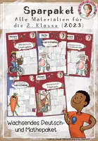 Vorschau - Mal- und Bastelvorlagen - Spar-Paket für die 2. Klasse (2023) - Deckblatt