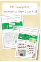 Vorschau - Stundenentwürfe - Materialpaket: Kombinatorik zu Ostern (Klasse 1/2) - Deckblatt