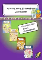 Vorschau - Stationenlernen - 4 Reaktionsspiele zu den Jahreszeiten - Deckblatt
