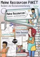 Vorschau - Arbeitsblätter - Meine Ressourcen 🧳 / Resilienz / Schulsozialarbeit - PAKET - Deckblatt
