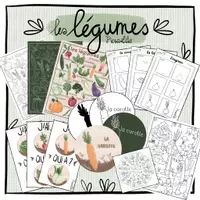 Aperçu - Matériel pour travaux manuels / dessin - Les légumes : Kit complet - Page de couverture