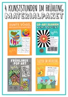 Vorschau - Stundenentwürfe - 4x Kunst im Frühling - Materialpaket mit kompletten Kunststunden - Deckblatt