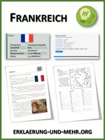 Vorschau - Arbeitsblätter - Frankreich (Materialpaket) - Deckblatt