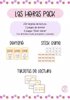 Vista previa - Juegos / Gamificación - PACK LAS HORAS - 2 NIVELES - Portada
