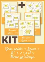 Aperçu - Apprentissages en autonomie - Kit 5 planches de bons points « bravo » - printemps - motivation - Tous niveaux - Page de couverture