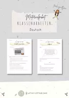 Vorschau - Klassenarbeiten - Materialpaket: Klassenarbeiten im Fach Deutsch inkl. Bewertungsbogen - Klasse 5 - 9 - Deckblatt