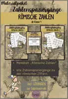 Vorschau - Arbeitsblätter - Materialpaket: Zahlenspaziergänge RÖMISCHE ZAHLEN - Deckblatt