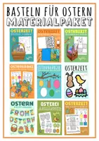 Vorschau - Arbeitsblätter - 9x Bastlen an Ostern 🐣 Kunst Materialpaket - Deckblatt