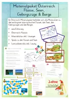 Vorschau - Spiele - Materialpaket: Die wichtigsten Flüsse, Seen, Gebirgszüge und Berge aus Österreich - Deckblatt