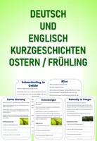 Vorschau - Arbeitsblätter - Materialpaket: Englisch / Deutsch Kurzgeschichten Frühling / Ostern - Deckblatt