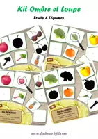 Aperçu - Apprentissages en autonomie - Kit Ombres et Loupe Fruits et Légumes - Page de couverture