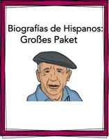 Vorschau - Arbeitsblätter - Großes Materialpaket: Top 20 Biografías de Hispanos -50% Rabatt! - Deckblatt