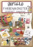 Vorschau - Mal- und Bastelvorlagen - Farbenmonster Materialpaket - Deckblatt