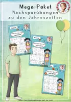 Vorschau - Arbeitsblätter - Nachspuren Vorschule | Jahreszeiten Mega-Paket Schwungübungen - Deckblatt