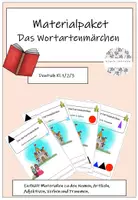 Vorschau - Stundenentwürfe - Kleines Materialpaket: Das Wortartenmärchen nach Montessori - Deckblatt