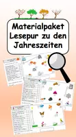 Vorschau - Mal- und Bastelvorlagen - Materialpaket - 6 Lesespurgeschichten rund um's Jahr - Deckblatt