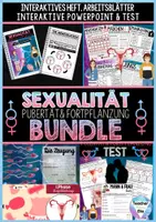Vorschau - Stundenentwürfe - Sexualität - Pubertät - Fortpflanzung BUNDLE | Der Mensch - digital + analog - Distanzunterricht + Homeschooling | Sofort einsetzbar - Deckblatt