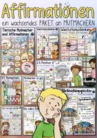 Vorschau - Arbeitsblätter - Mutmachende Affirmationen - Affirmation ☀️ PAKET - Deckblatt