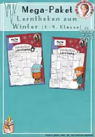 Vorschau - Arbeitsblätter - Winter Deutsch & Mathe Mega-Paket Klasse 1-2 | Freiarbeit & Lerntheke - Deckblatt