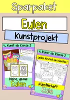 Vorschau - Stundenentwürfe - Sparpaket Kunstprojekt Eulen - Deckblatt