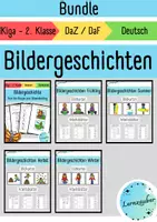 Vorschau - Arbeitsblätter - Bildergeschichten - Bundle (Kindergarten - 2. Klasse, differenziert) - Deckblatt