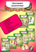Vorschau - Mal- und Bastelvorlagen - Materialpaket Schmetterlinge #fetzige55 - Deckblatt