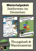 Vorschau - Arbeitsblätter - Materialpaket - Übungsheft Zeitformen und Wandmaterial - Deckblatt
