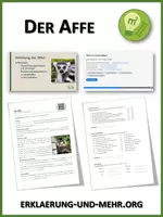 Vorschau - Arbeitsblätter - Der Affe (Materialpaket) - Deckblatt
