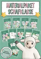 Vorschau - Poster - Schafklasse Materialpaket – Klassenzimmer Deko Grundschule Klasse 1 | Klassentier Schaf | Classroom Management | Organisation & Einschulung - Deckblatt