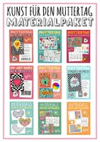 Vorschau - Arbeitsblätter - Kunst für den Muttertag - XXL Materialpaket - Deckblatt