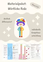 Vorschau - Spiele - Materialpaket: Wörtliche Rede 3 + 4 Klasse - Deckblatt