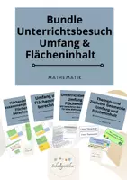 Vorschau - Stundenentwürfe - Bundle Unterrichtsbesuch Umfang & Flächeninhalt - Deckblatt