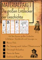 Vorschau - Arbeitsblätter - Materialpaket: Die großen Entdecker der Geschichte - Deckblatt