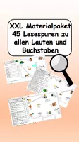Vorschau - Arbeitsblätter - XXL Materialpaket - 45 Lesespuren zu allen Buchstaben und Lauten fünffach differenziert - Deckblatt