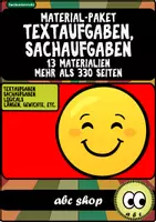 Vorschau - Arbeitsblätter - Material-Bundle zu Textaufgaben und Sachaufgaben in der Grundschule - Deckblatt