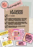Vorschau - Stationenlernen - Materialpaket: La cuisine française (Stationenlernen, Rollenspiel, Tafelkarten) - Deckblatt