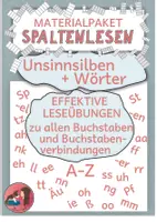 Vorschau - Arbeitsblätter - Spaltenlesen - Lesetraining mit Unsinnsilben und Wörtern - Deckblatt