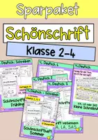 Vorschau - Arbeitsblätter - Sparpaket: Schönschrift (Schönschreibhefte, Schreibschrift) - Deckblatt