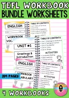 Vista previa - Hojas de trabajo - Bundle TEFL Vocabulary Workbook | Paquete de material Libro de Inglés Vocabulario - Portada