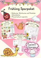 Vorschau - Arbeitsblätter - Deutsch/ DaZ - Frühling - Sparpaket Bildkarten, Arbeitsblätter, Miniwörterbuch, Sprachförderung - Deckblatt