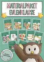 Vorschau - Poster - Eulenklasse Materialpaket – Klassenzimmer Deko Grundschule Klasse 1 | Klassentier Eule | Classroom Management | Organisation & Einschulung - Deckblatt