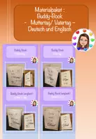 Vorschau - Arbeitsblätter - Materialpaket: Buddy-Book Muttertag & Vatertag, Deutsch und Englisch, mit Faltanleitungen - Deckblatt