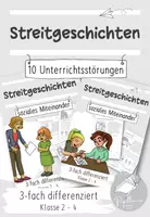 Vorschau - Arbeitsblätter - Materialpaket "Streitgeschichten" | 10 Unterrichtsstörungen zur Reflexion - Deckblatt