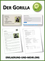 Vorschau - Arbeitsblätter - Der Gorilla (Materialpaket) - Deckblatt