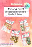 Vorschau - Arbeitsblätter - Materialpaket Lesespaziergänge - Feste & Feiern - Deckblatt