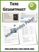 Vorschau - Arbeitsblätter - Tiere (Gesamtpaket) - Deckblatt